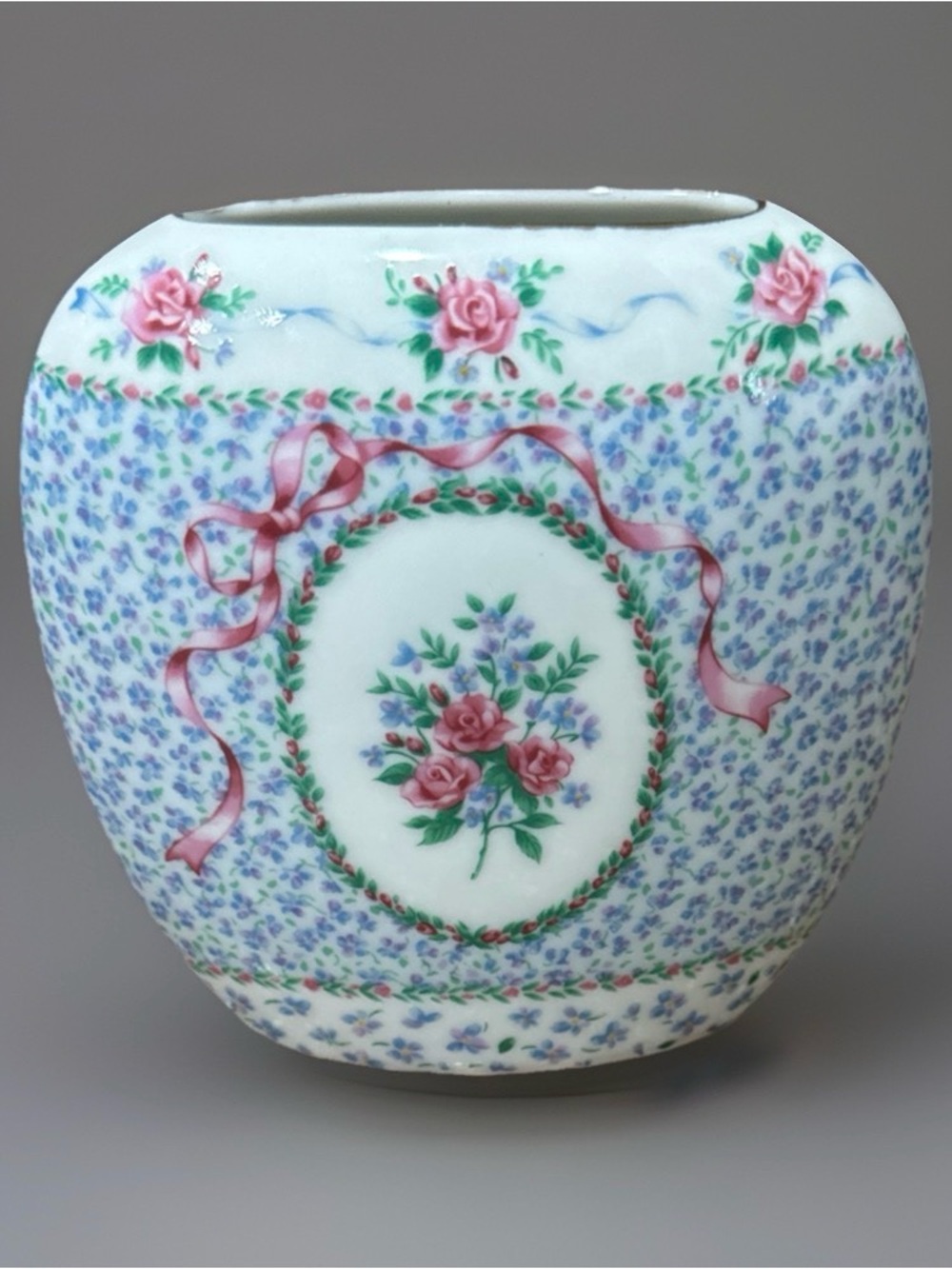 Rosa Tavistock Japan Porcelain Vase Floral Rose Cottagecore Otagiri Style 5”